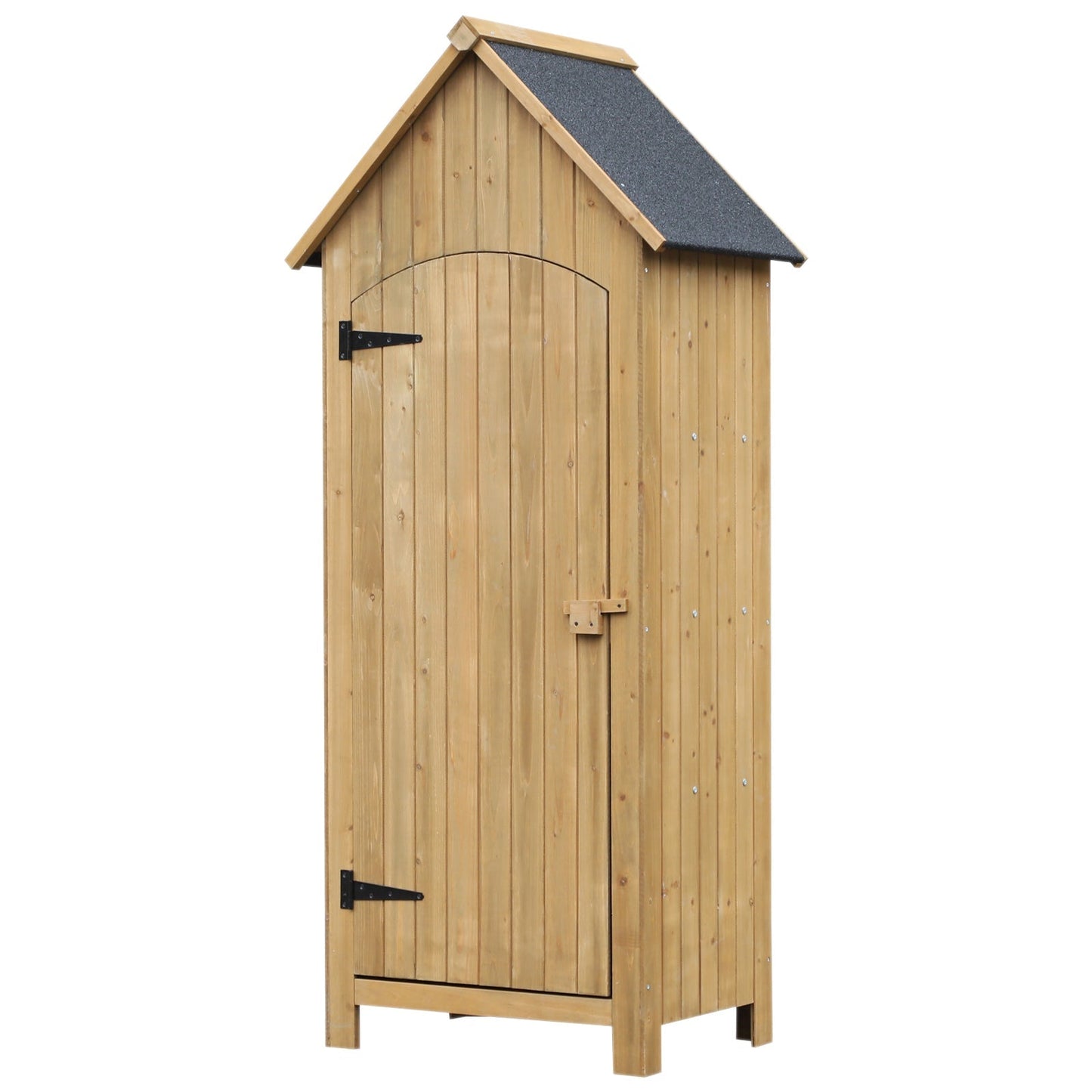 Outsunny house holder wooden tools, waterproof with doors and shelves