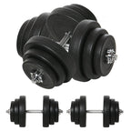 40kg Gym Dumbbell Set (4x5kg, 4x2.5kg, 4x1.5kg), Gym Weights with 12 Discs of 1.5kg, 2.5kg, 5kg, Փ25mm, for Home Training - Borge' Group Limited