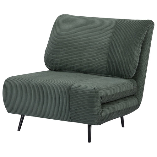 Homcom armchair bed 2 in 1 single, backrest adjustable on 3 levels and padded, wooden structure and steel - Borgè