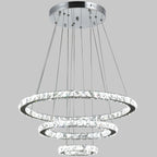 suspension crystal chandelier with 3 adjustable LED lights ф60 x 110cm - Borgè