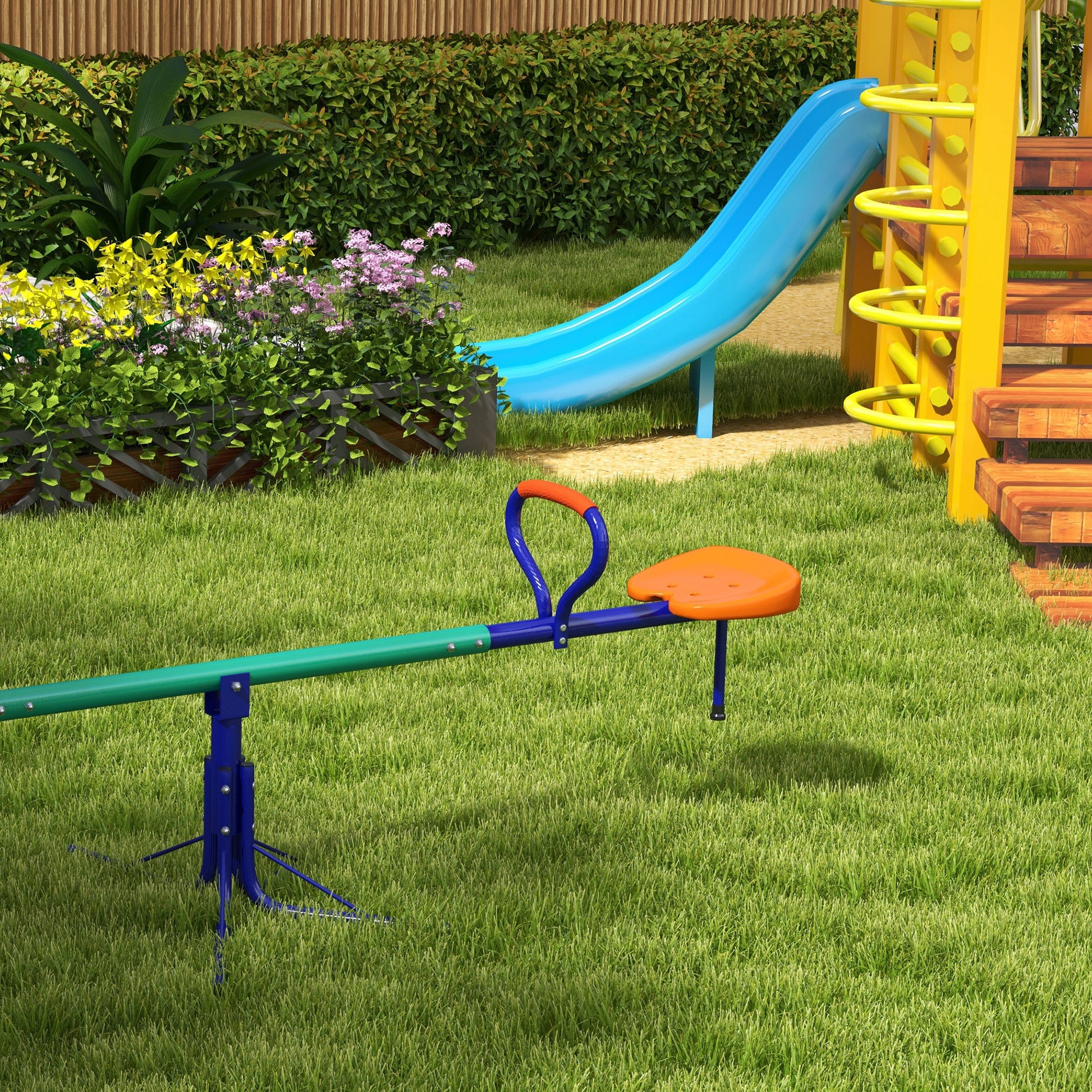 Outsunny swing for children 3-8 years with 360 Â° rotation, in steel and pp, 192x60x60 cm - Borgè