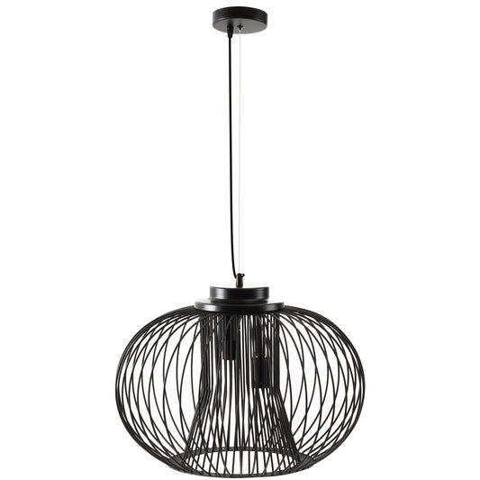 Ceiling Chandelier Modern Design with E27 attack and adjustable height, ф50x150cm - Black