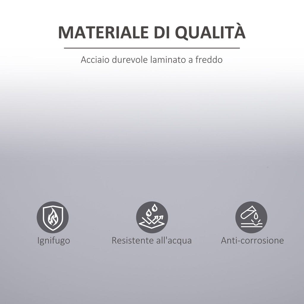 Vadgetto Portodocumenti cabinet with steel, Grey, 80x40x92.5cm safety closure closure - Borgè