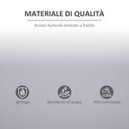 Vadgetto Portodocumenti cabinet with steel, Grey, 80x40x92.5cm safety closure closure - Borgè