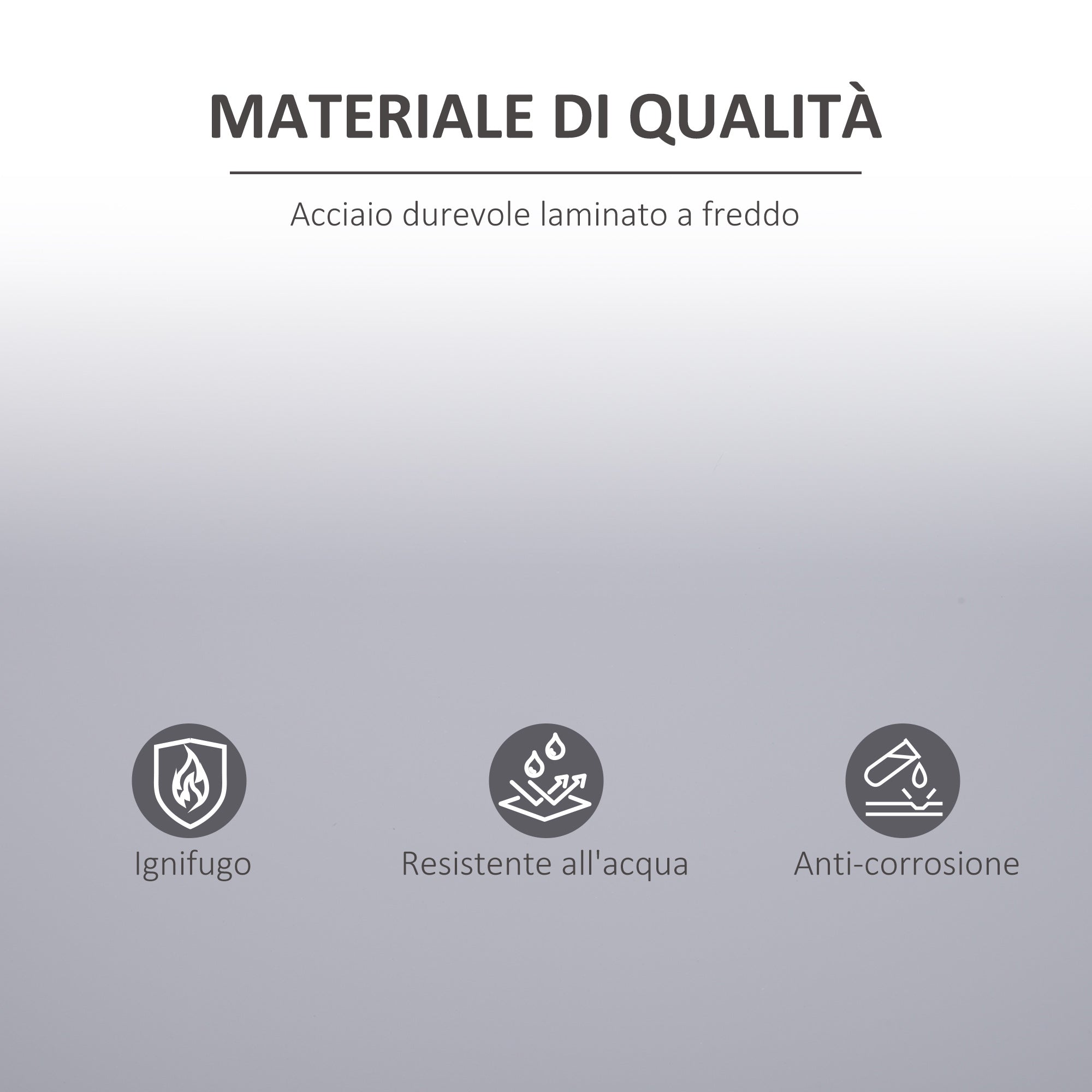 Vadgetto Portodocumenti cabinet with steel, Grey, 80x40x92.5cm safety closure closure - Borgè
