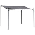 Outsunny Gazebo Pergola 3x3m Garden with Grey waterproof curtain - Borgè