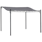 Outsunny Gazebo Pergola 3x3m Garden with Grey waterproof curtain - Borgè