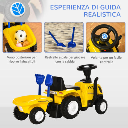 YELLOW TRACTOR | Push Car for children 12-36 months