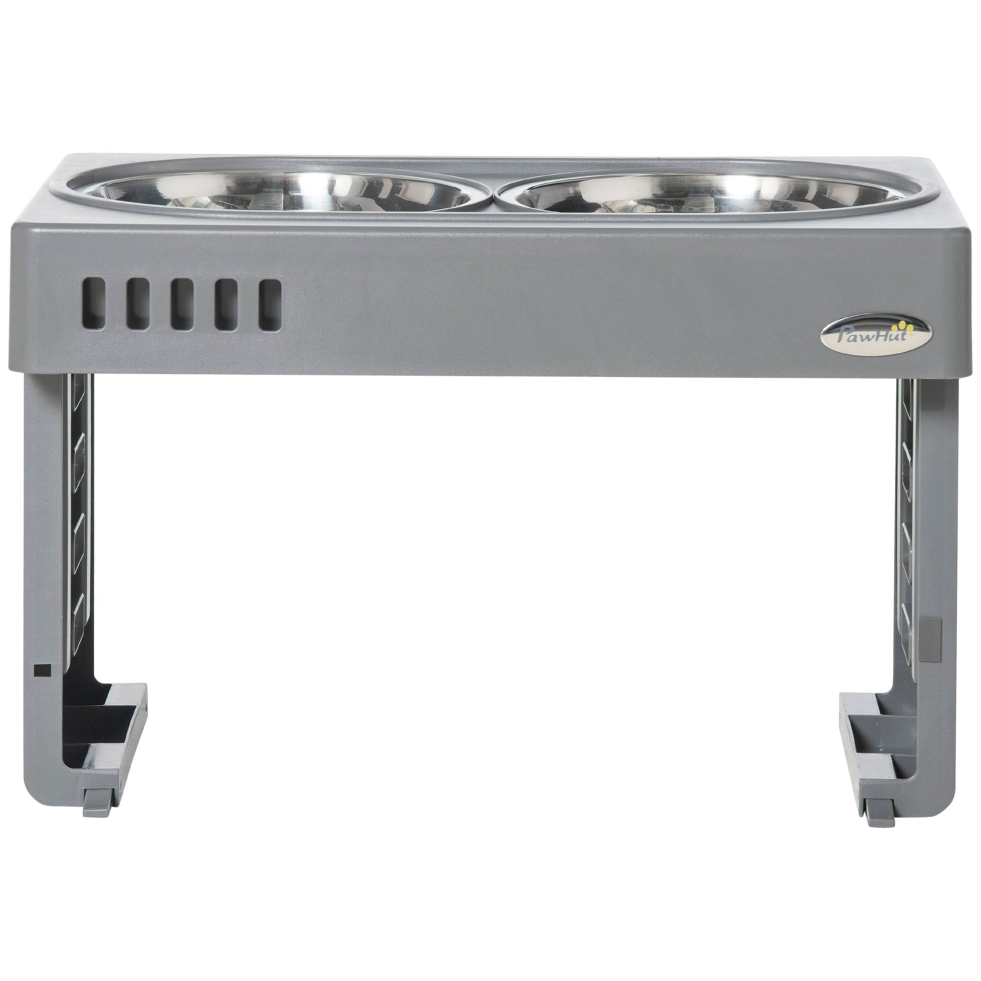 PAWHUT SET 2 COOTles for 1.2L Dogs with Removable legs, in ABS and steel, 44x27.7x28 cm, gray and silver - Borgè