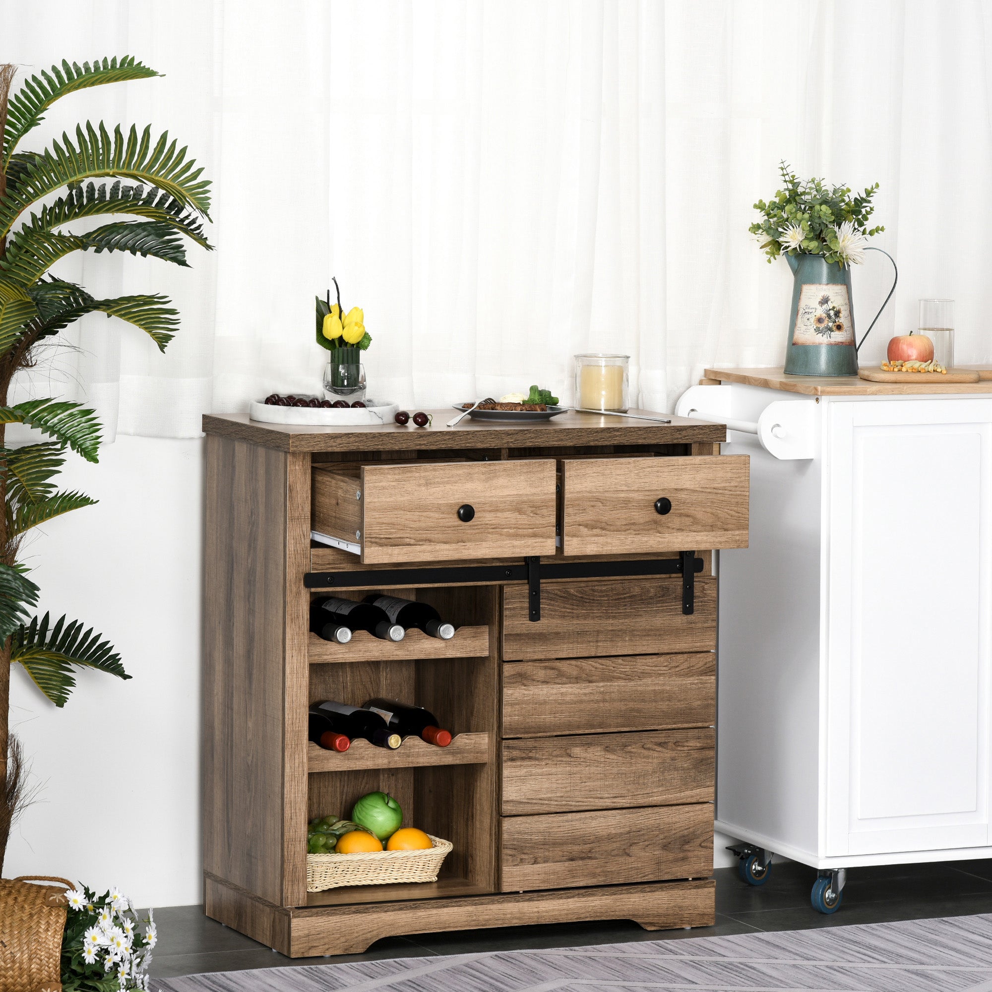 Homcom industrial style kitchen belief Vintage pantry - Borgè
