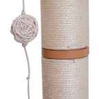 Wooden Cat Tree for cats with Scratch Pole 120cm | 71.5x49.5x120cm Wood, White - Borgè