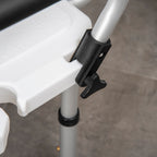 Homcom shower chair for the elderly, disabled and pregnant women padded with U-shaped shape, 54x52x70-82cm, white - Borgè