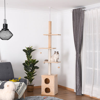 Cat Tree for cats with Scratch Pole for up to 5 Kgs Cat 210-240cm - Borgè