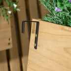 Outsunny vertical wooden flower florker with 3 removable vessels, 60x16x80cm - Borgè