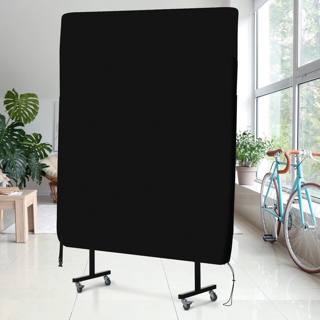 SPORTNOW Cover Ping Pong 257x153x5 cm in black polyethylene with buckles and hinges included - Borgè