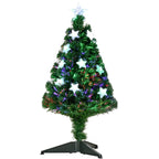 Christmas tree 90cm with 90 pvc branches and optical fiber with 12 LEDs - Borgè