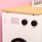 Homcom cuisine 2 pieces for children 3-6 years with kitchen utensils, lights and sound effects, in mdf and pp - Borgè