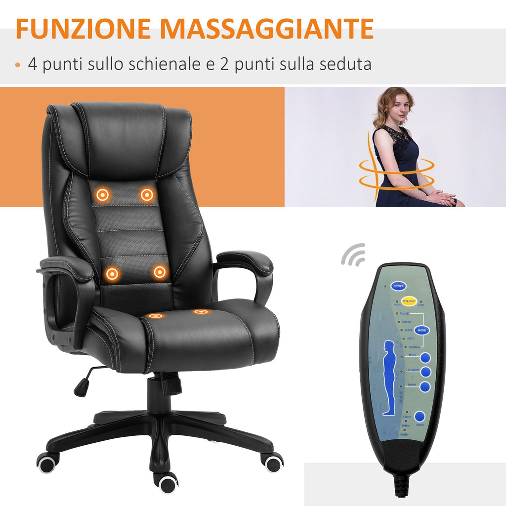 Ergonomic massant and managerial massacle chairman in black -like - Borgè