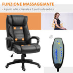 Ergonomic massant and managerial massacle chairman in black -like - Borgè