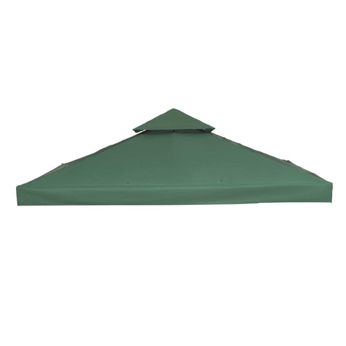 Outsunny coverage for 3x3 m garden gazebo, waterproof anti-UV roof in dark green polyester - Borgè