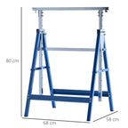 Set 2 Work Cavalllets Folding telescopic in steel tubes 68 x 58 x 80 - Borgè