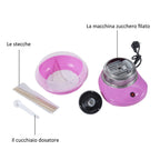 Homcom PP Cotton Crilted Machine In PP, Stainless Steel and Aluminum 450W 27 x 26 x 18cm Rosa - Borgè