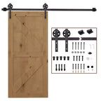 Homcom Sliding Door Kit 100kg Max in steel with track, hooks, stops, screws and bolts, 183x4x0.6 cm - Borgè