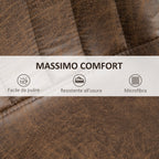 Set 2 industrial -style bar stools with adjustable height in brown -like - Borgè