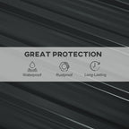 Outsunny Set 12 Spare Panels 129x45 cm for Garden Houses in Dark Gray Galvanized Steel - Borgè