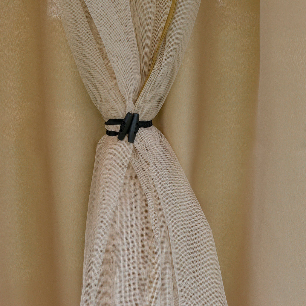 Garden Event Gazebo  3x3m metal with mosquito net and 2 levels in khaki polyester levels - Borge' Group Limited