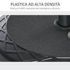 Round Umbrella Base Ø55cm Plastic 30kg for Ø38-48mm Poles, Black - Borge' Group Limited