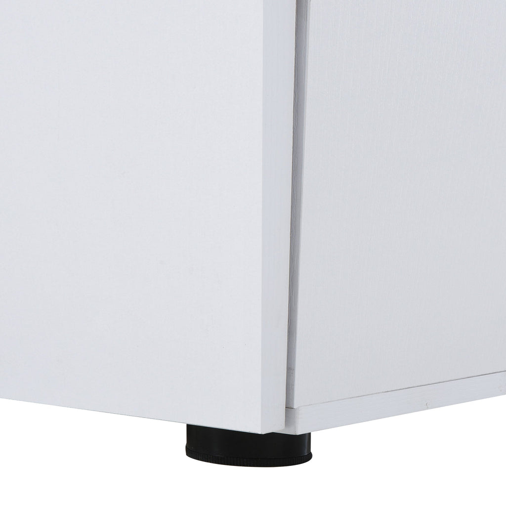 Homcom Multiuse office cabinet with lock - white - Borgè