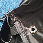 Outsunny camping curtain 3-4 people two rooms with windows, transport bag 475x264x172cm black - Borgè