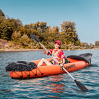 Orange 2 Seater Inflatable Canoeing / Kayak - Borge' Group Limited