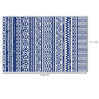 Outsunny outdoor carpet 182x274 cm folding and reversible, in blue and white polypropylene - Borgè