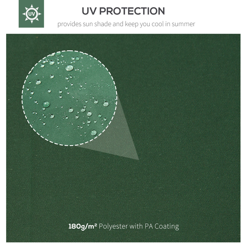 Outsunny coverage for gazebo 4x3 m at 2 levels in polyester with straps and 10 drainage holes, green - Borgè