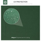 Outsunny coverage for gazebo 4x3 m at 2 levels in polyester with straps and 10 drainage holes, green - Borgè
