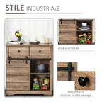 Homcom industrial style kitchen belief Vintage pantry - Borgè