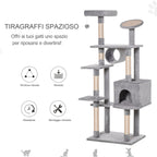 Cat Tree for cats with Scratch Pole 4.5kg Grey - Borge' Group Limited