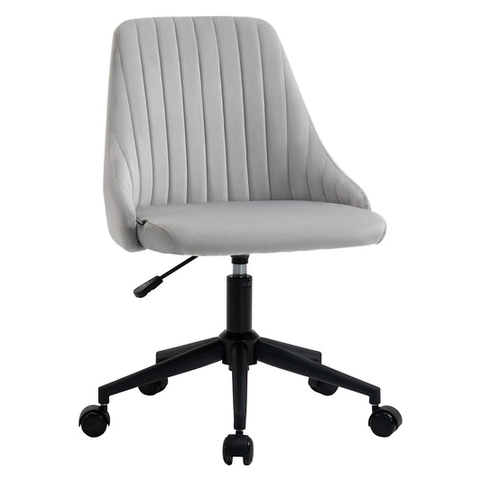 Vicetto swivel ergonomic office chair with adjustable velvet - Grey height - Borgè