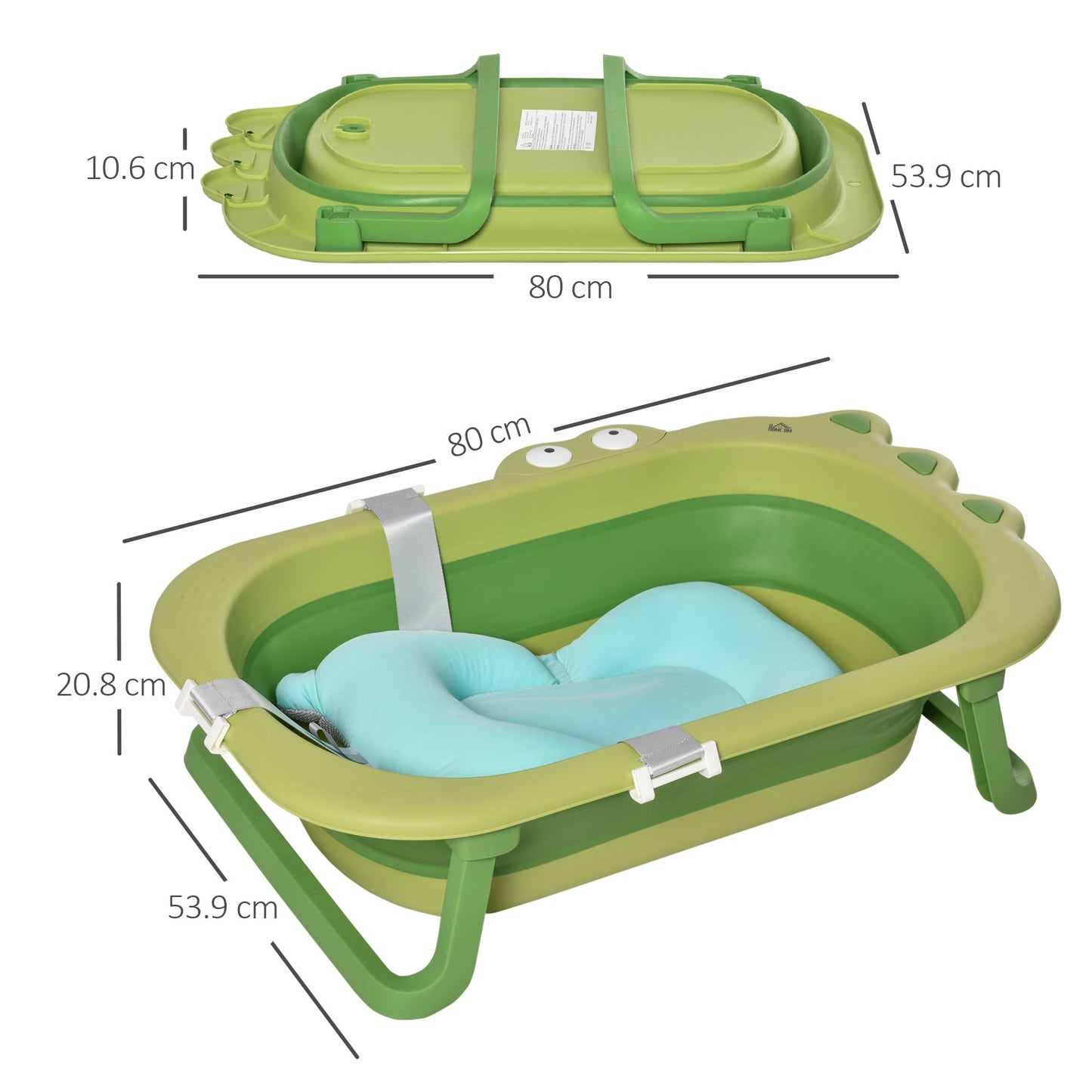 Folding bath tray for children 0-3 years - Green