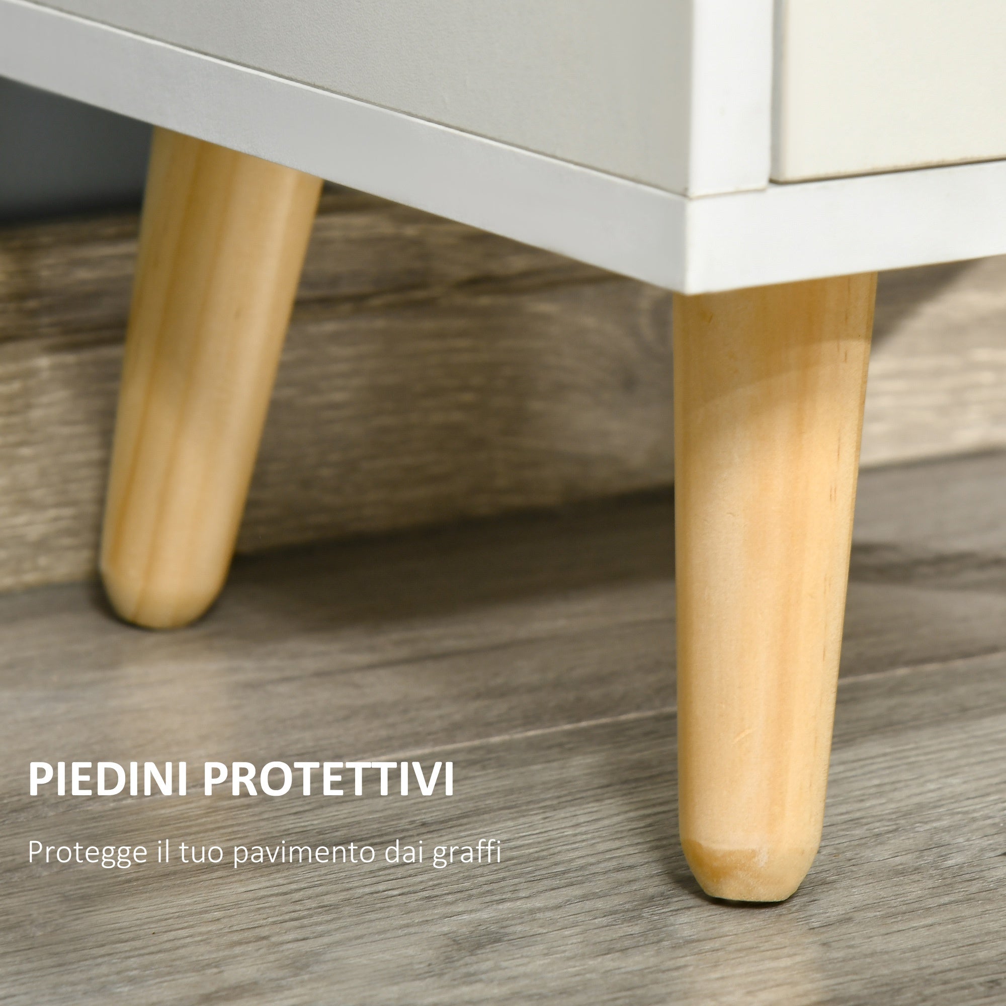 shelf bookcase with 3 shelves and 1 wooden locker, 40x30x129.5cm - white - Borgè
