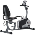 Cyclette horizontal Recumbent with 8 levels of resistance, LCD screen and adjustable seat, 122-137x62x103 cm - Borge' Group Limited