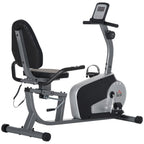 Cyclette horizontal Recumbent with 8 levels of resistance, LCD screen and adjustable seat, 122-137x62x103 cm - Borge' Group Limited