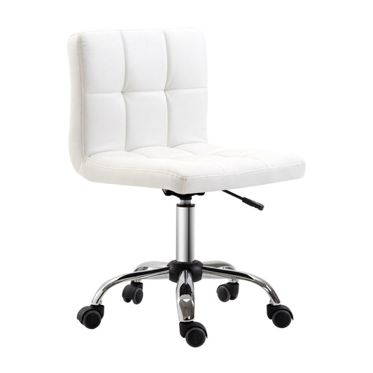 Ergonomic Office Chair, Height Adjustable Swivel Chair in Synthetic Leather 46 × 51 × 80-92cm