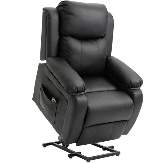 Electric Relax Armchair And Rin -Rinseble Shutters up to 160 ° with remote control, in the like - Black - Borgè