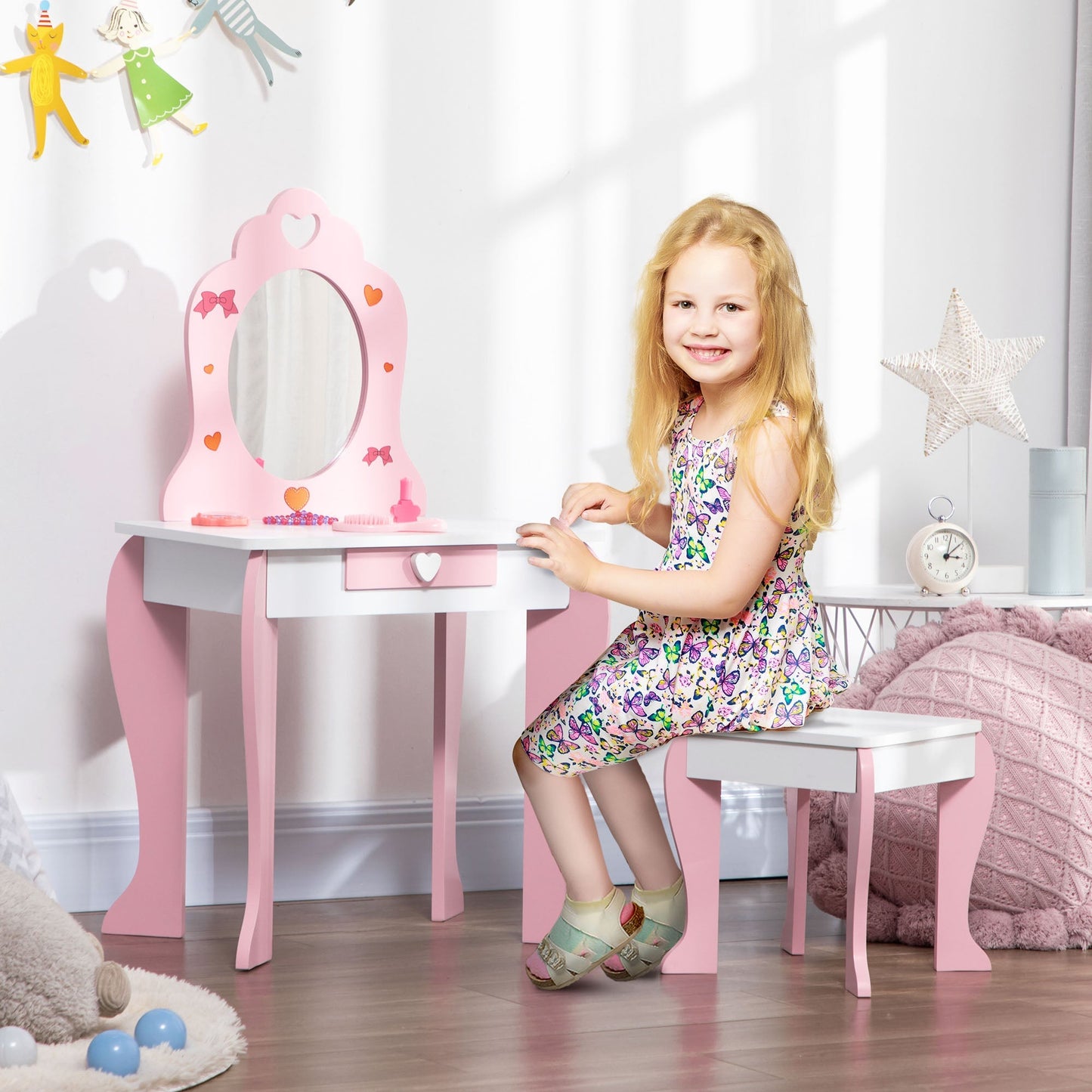 Pink Lady Makeup Table for Kids |  Girls Toys 3-6yrs