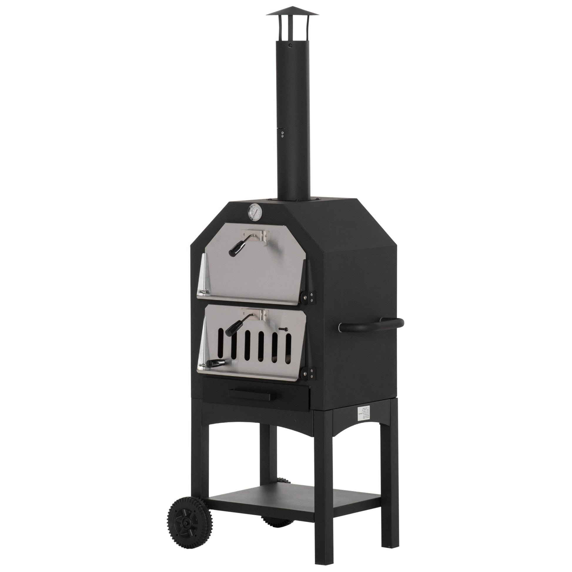 Black Outdoor Pizza Charcoal Oven - Borgè