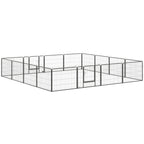 Pawhut fence for dogs and puppies with 16 modular panels and 2 inputs, 80x1.5x60cm - Borgè