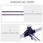 spreader hanger in adjustable width and height with stainless steel wheels 160 x 170cm - Borgè